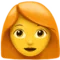 Γυναίκα: Κόκκινα μαλλιά emoji στο iPhone (iOS 17.4)