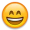Usmívající se tvář s úsměvem v očích emoji na Apple iOS 5.0