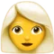 Woman: White Hair emoji on iPhone (iOS 14.6)
