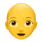 Woman: Bald emoji on iPhone (iOS 13.1)