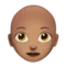 Wanita: Warna Kulit Sedang, Botak emoji di iPhone (iOS 14.5)