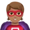 Superbohater: średni odcień skóry emoji na Apple iOS 15.4