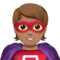 Superbohater: średni odcień skóry emoji na Apple iOS 17.4