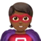Υπερήρωας: Μεσαίος-Σκούρος Τόνος Δέρματος emoji στο iPhone (iOS 15.4)