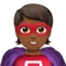 Υπερήρωας: Μεσαίος-Σκούρος Τόνος Δέρματος emoji στο iPhone (iOS 17.4)