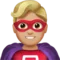 ️ Supereroe uomo: carnagione medio-chiara emoji su Apple iOS 14.5