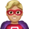Man Superhero: Medium-Light Skin Tone emoji on iPhone