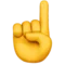 Index Pointing Up emoji on iPhone