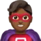 ️ Muž superhrdina: Středně tmavý odstín pleti emoji na Apple iOS 16.4