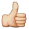 Pulgares hacia arriba emoji en Apple iOS 5.1