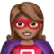 Γυναίκα Υπερήρωα: Μεσαίος Τόνος Δέρματος emoji στο iPhone (iOS 17.4)