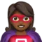 ️ Woman Superhero: Medium-Dark Skin Tone emoji on Apple iOS 17.4