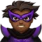 Man Supervillain: Medium-Dark Skin Tone emoji on iPhone