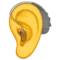 Ucho se sluchadlem emoji na Apple iOS 14.6