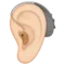 Ear with Hearing Aid: Light Skin Tone emoji on iPhone