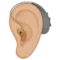 Ear with Hearing Aid: Medium-Light Skin Tone emoji on iPhone (iOS 14.6)