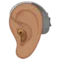 Ear with Hearing Aid: Medium Skin Tone emoji on iPhone