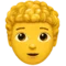 Person: Curly Hair emoji on iPhone