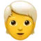 Person: White Hair emoji on iPhone