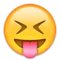 Cara entrecerrando los ojos con la lengua emoji en Apple iOS 5.1