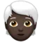 Person: Dark Skin Tone, White Hair emoji on iPhone