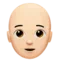 Orang: Kulit Cerah, Botak emoji di iPhone (iOS 14.5)