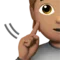Deaf Person: Medium Skin Tone emoji on Apple iOS 14.6
