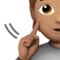 Deaf Person: Medium Skin Tone emoji on iPhone