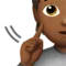 Deaf Person: Medium-Dark Skin Tone emoji on iPhone