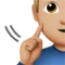 Deaf Man: Medium-Light Skin Tone emoji on iPhone