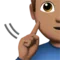 Deaf Man: Medium Skin Tone emoji on iPhone