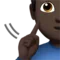 ️ Døv mand: Mørk hudtone emoji på Apple iOS 13.3