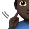 ️ Neslyšící muž: Tmavý odstín pleti emoji na Apple iOS 17.4