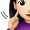 Deaf Woman: Light Skin Tone emoji on iPhone