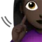 ️ Deaf Woman: Dark Skin Tone emoji on Apple iOS 14.6