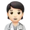 ️ Health Worker: Light Skin Tone emoji on Apple iOS 14.6