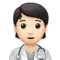 ️ Health Worker: Light Skin Tone emoji on Apple iOS 17.4