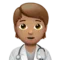 Health Worker: Medium Skin Tone emoji on iPhone