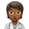 Health Worker: Medium-Dark Skin Tone emoji on iPhone