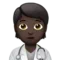 Health Worker: Dark Skin Tone emoji on iPhone