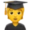 Student emoji on iPhone (iOS 14.6)