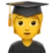 Student emoji on iPhone