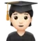 Student: Světlý odstín pleti emoji na Apple iOS 13.3