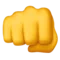 Oncoming Fist emoji on Apple iOS 13.2
