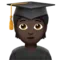 Student: Dark Skin Tone emoji on Apple iOS 13.2