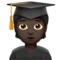 Student: Dark Skin Tone emoji on iPhone