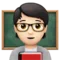 Teacher: Light Skin Tone emoji on iPhone