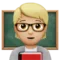Professora: Tom de pele médio-claro emoji no Apple iOS 17.4