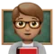 Teacher: Medium Skin Tone emoji on iPhone