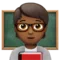 Professora: To de pell mitjà-fosc emoji a Apple iOS 14.5